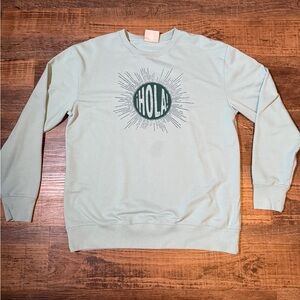 Hola Graphic Men's Sweater - Light Blue